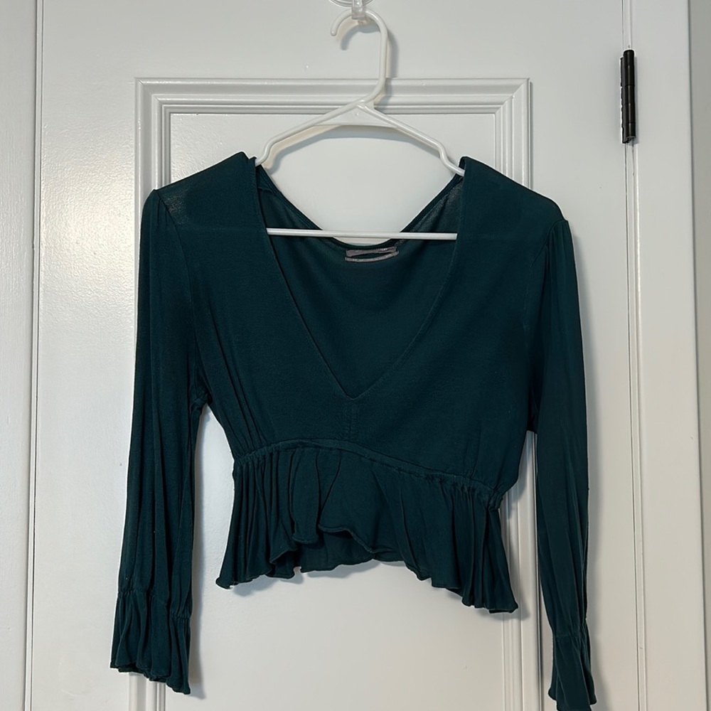 Urban Outfitters teal crop top